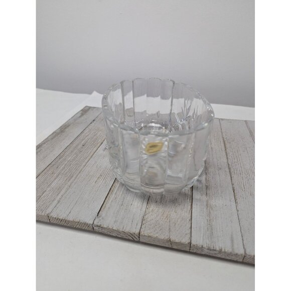 Vintage 1950's BLOCK Handmade Lead Crystal Bowl Made In Czech Republic - Picture 6 of 8